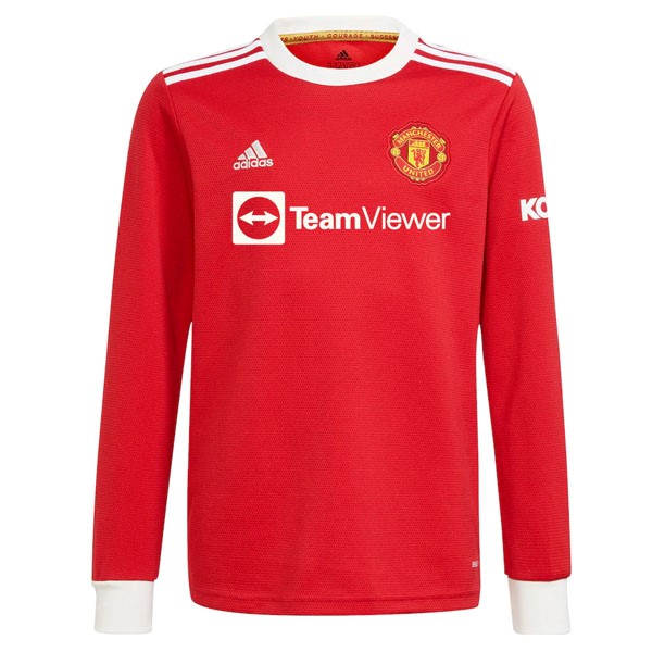 Tailandia Camiseta Manchester United Replica Primera Ropa ML 2021/22 Rojo